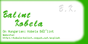 balint kobela business card